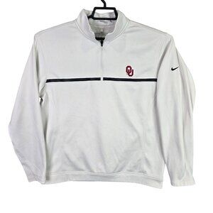 Mens White Nike Golf Tour Performance Therma-Fit OU 1/4 Zip Sweatshirt Size M